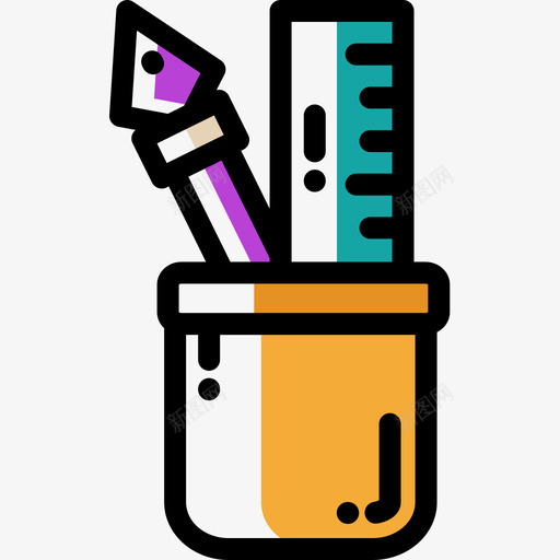 铅笔盒创意工具22颜色省略图标svg_新图网 https://ixintu.com 创意 工具 省略 铅笔盒 颜色