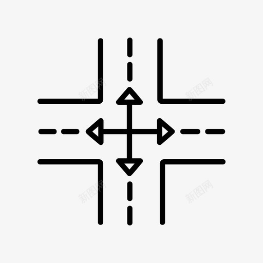 交叉口建筑和城市地图和位置图标svg_新图网 https://ixintu.com 交叉口 地图和位置 建筑和城市 街道