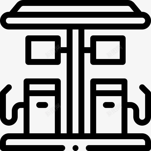 加油站城市生活40直线型图标svg_新图网 https://ixintu.com 加油站 城市生活 直线 线型
