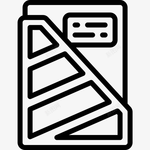 文件夹信纸56线性图标svg_新图网 https://ixintu.com 信纸 文件夹 线性