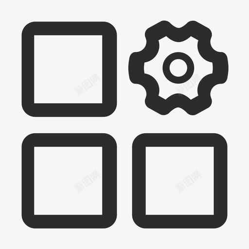 模块管理svg_新图网 https://ixintu.com 模块管理 单色 线性