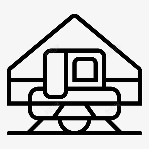 别墅房子野营图标svg_新图网 https://ixintu.com 别墅 房子 野营