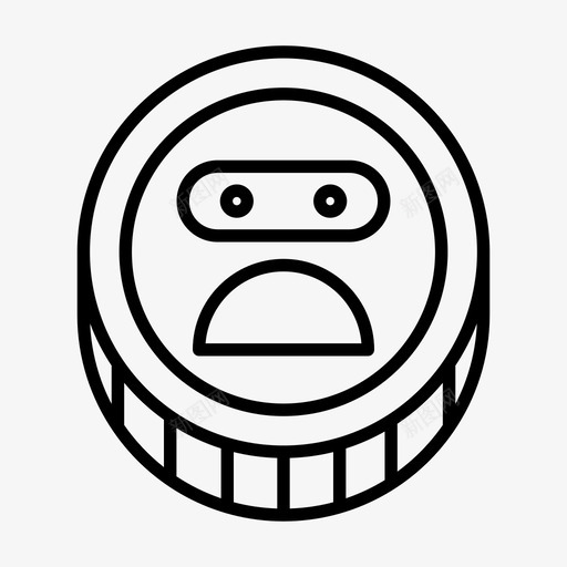 硬币表情脸图标svg_新图网 https://ixintu.com 担心 硬币 表情 象征