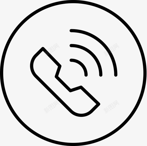 免提svg_新图网 https://ixintu.com 免提 电话 无线电话 线性 扁平 单色 简约 精美 商务 圆润