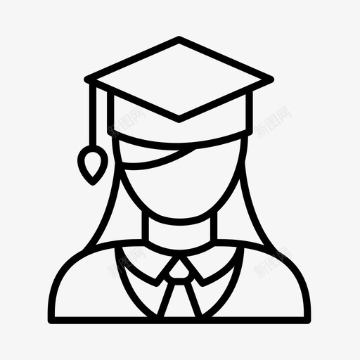 毕业学业教育图标svg_新图网 https://ixintu.com 学业 学校 学生 教育 毕业 研究生