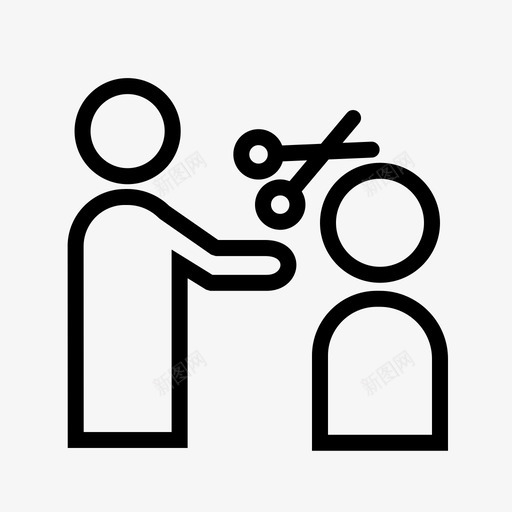 理发理发店理发器图标svg_新图网 https://ixintu.com 剃头 剪刀 理发 理发器 理发店 短发