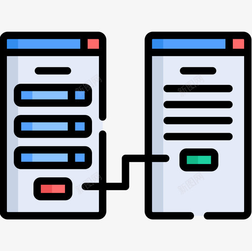 界面用户体验2线颜色图标svg_新图网 https://ixintu.com 体验 用户 界面 颜色