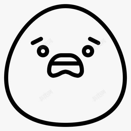 表情困惑恐惧图标svg_新图网 https://ixintu.com 困惑 恐惧 担心 表情