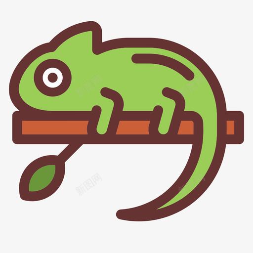 变色龙svg_新图网 https://ixintu.com 变色龙 多色 可爱