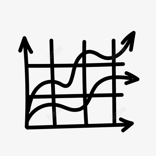 面积图线条平滑图标svg_新图网 https://ixintu.com 平滑 手绘图表 线条 统计 面积图