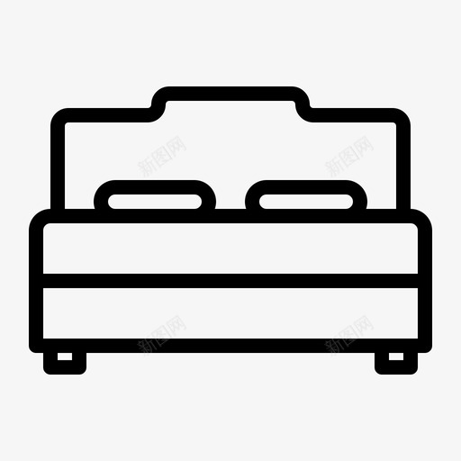 弹簧床家居室内图标svg_新图网 https://ixintu.com 内部 室内 家居 弹簧 轮廓