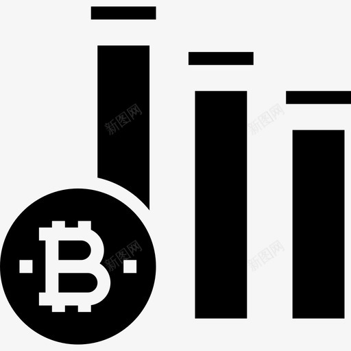 条形图数字货币填充图标svg_新图网 https://ixintu.com 填充 数字货币 条形图