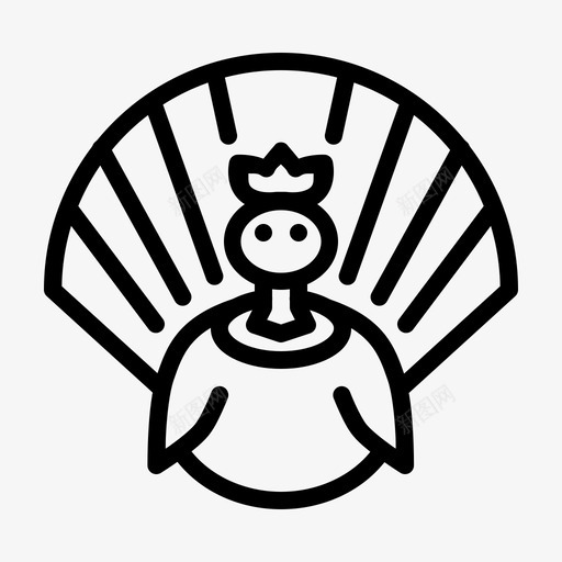 火鸡禽类农场图标svg_新图网 https://ixintu.com 农场 家禽 感恩节 火鸡 禽类 美国假日系列