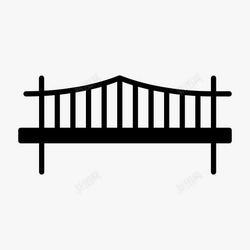 桥梁建筑栈桥图标svg_新图网 https://ixintu.com 假日和电影院雕文 建筑 栈桥 栈桥工作 桥梁