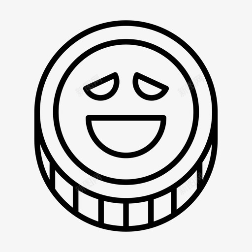 硬币表情情绪图标svg_新图网 https://ixintu.com 情绪 担心 硬币 表情 象征