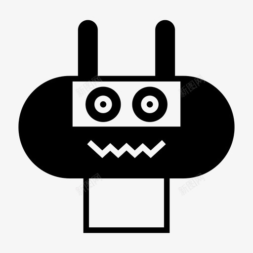 机器人自动化头部图标svg_新图网 https://ixintu.com 半机器人头部 头部 机器 机器人 玩具 自动化