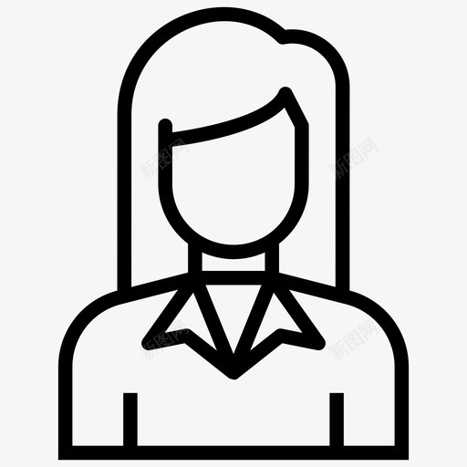 年轻女孩化身女性青少年图标svg_新图网 https://ixintu.com 一组化身笑脸线矢量图标 女性 年轻女孩 年轻女孩化身 青少年