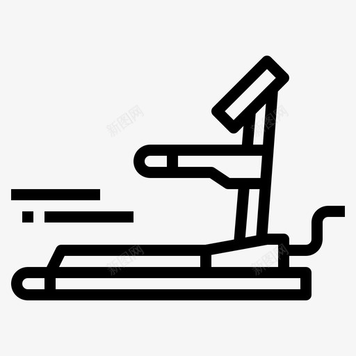 跑步机24小时跑步直线型图标svg_新图网 https://ixintu.com 24小时 直线 线型 跑步 跑步机