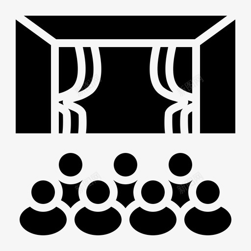 舞台背景娱乐图标svg_新图网 https://ixintu.com 制片 娱乐 工业 电影 电影工作室 背景 舞台