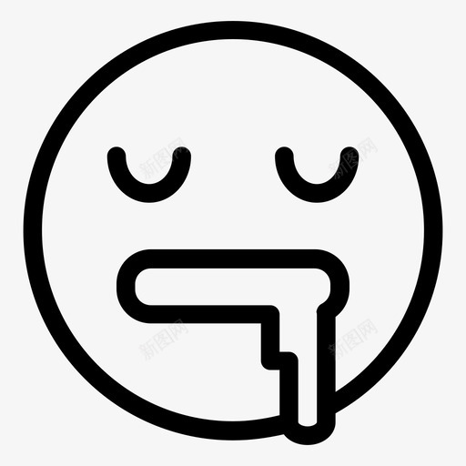 睡觉流口水表情图标svg_新图网 https://ixintu.com 感觉 流口水 睡觉 笑脸 表情