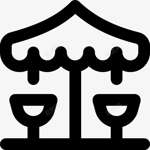 旋转木马娱乐2轮廓图标svg_新图网 https://ixintu.com 娱乐 旋转 木马 轮廓