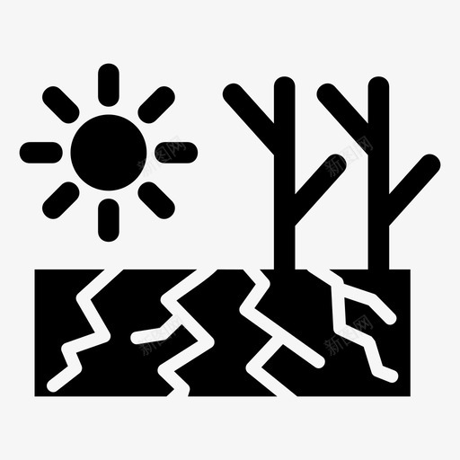 干旱沙漠土地图标svg_新图网 https://ixintu.com 土地 干旱 沙漠 自然