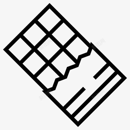 巧克力棒甜点食物线标集图标svg_新图网 https://ixintu.com 巧克力棒 甜点 食物线矢量图标集