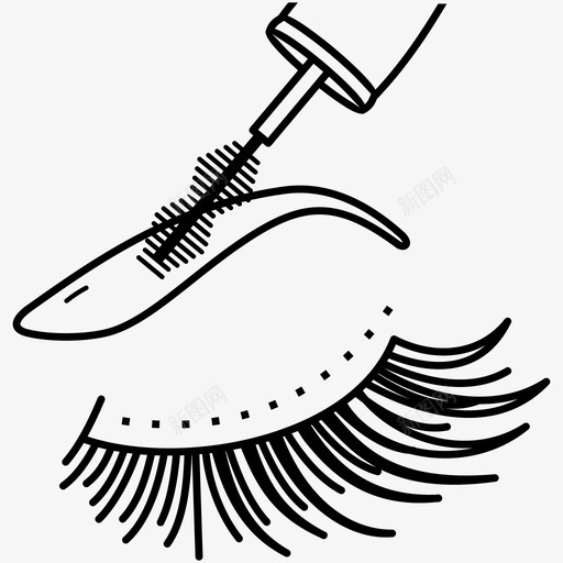 眉毛睫毛膏修眉化妆图标svg_新图网 https://ixintu.com 修眉 化妆 眉毛睫毛膏 眉毛美容