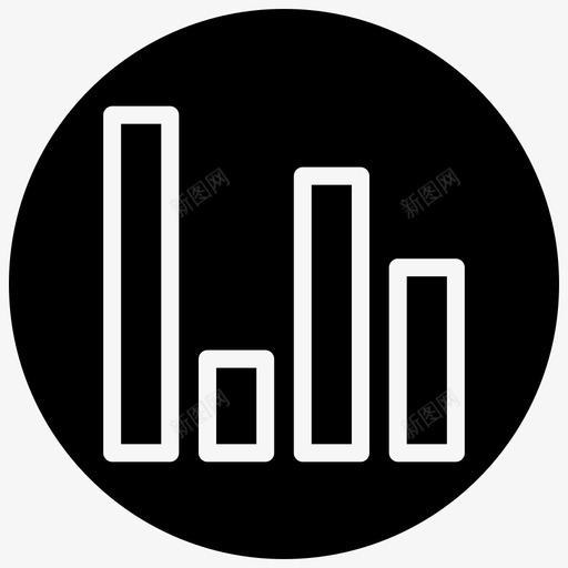 图表分析条形图图标svg_新图网 https://ixintu.com 分析 图表 数据库 条形图 正前方