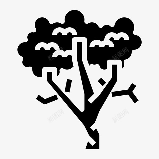 梧桐植物学生态学图标svg_新图网 https://ixintu.com 实树 树 梧桐 植物学 生态学
