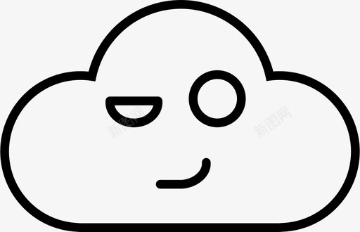 玩恶作剧云表情图表情图笑话图标svg_新图网 https://ixintu.com 开玩笑 恶作剧 概述 笑脸 笑话 表情