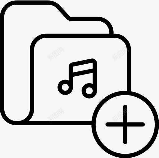 加上音乐110提纲图标svg_新图网 https://ixintu.com 加上 提纲 音乐