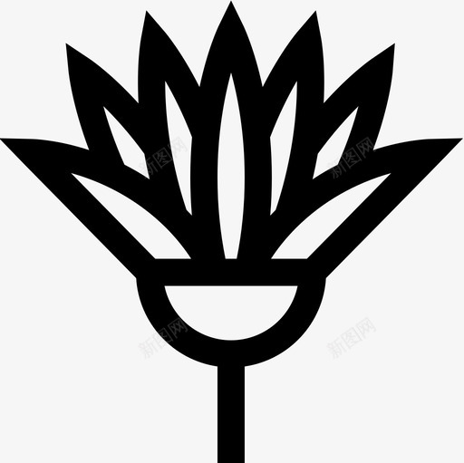 莲花埃及4直系图标svg_新图网 https://ixintu.com 埃及4 直系 莲花