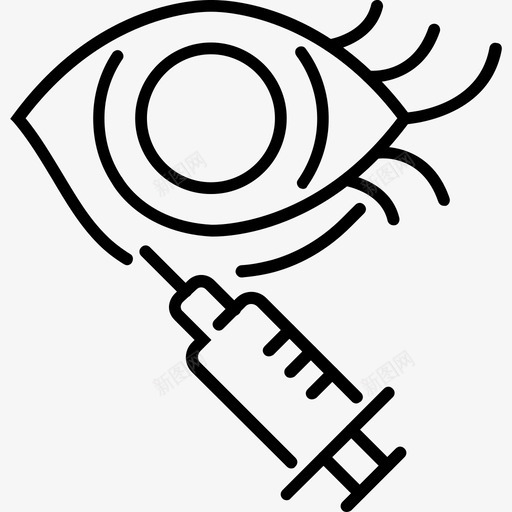 整形手术矫正眼睛图标svg_新图网 https://ixintu.com 手术 整形 注射 注射器 眼睛 矫正