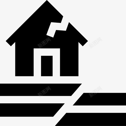 地震自然灾害20填充图标svg_新图网 https://ixintu.com 地震 填充 自然灾害