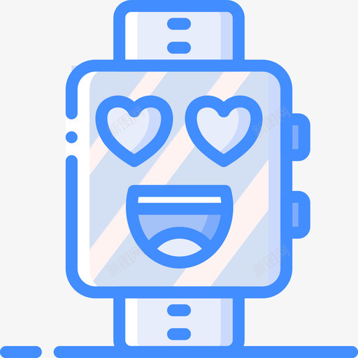 智能手表可爱的tech4蓝色图标svg_新图网 https://ixintu.com tech 可爱 手表 智能 爱的 蓝色