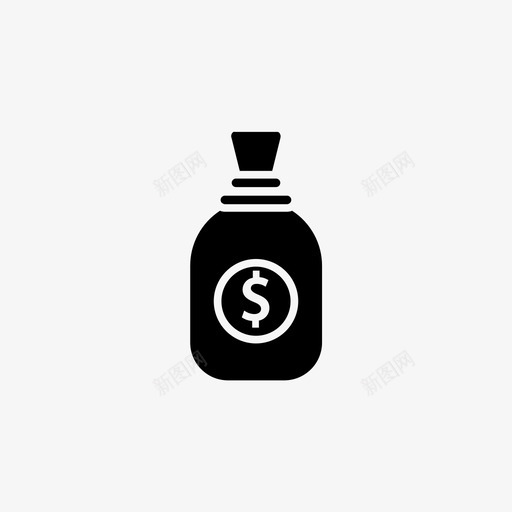 钱现金美元图标svg_新图网 https://ixintu.com 现金 电子商务 美元 金融 钱 钱袋 麻袋