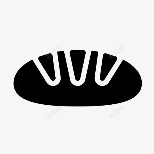 面包美味食物图标svg_新图网 https://ixintu.com 图标 字形 美味 面包 食物