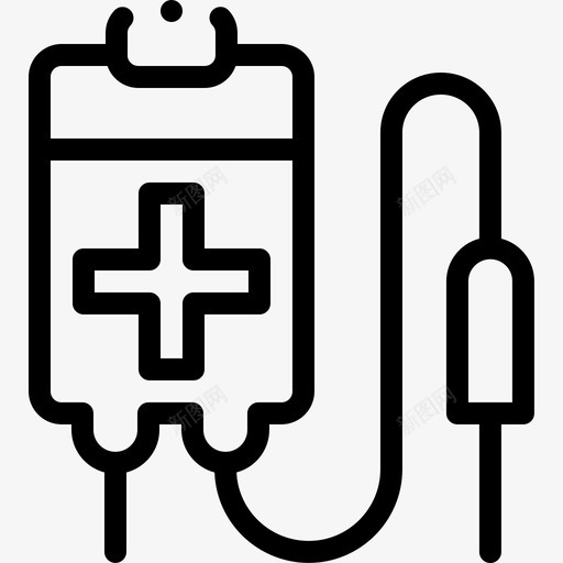 血袋药物24线性图标svg_新图网 https://ixintu.com 线性 药物 血袋