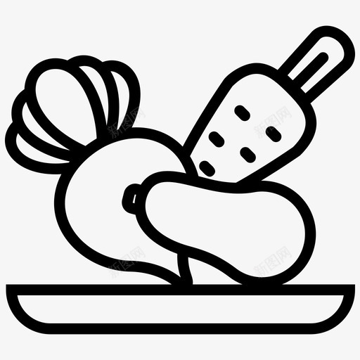 蔬菜有机食品减肥食品天然食品图标svg_新图网 https://ixintu.com 农业线矢量图标集 减肥食品 天然食品 有机食品 沙拉 蔬菜有机食品