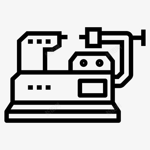 数控车床工业加工机床车床图标svg_新图网 https://ixintu.com 工业加工机床 成套技术工具和机床线矢量图标 数控车床 生产机床 车床 铣床