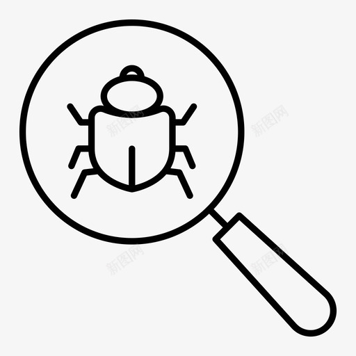 恶意软件互联网安全线图标2019svg_新图网 https://ixintu.com 互联网安全线图标2019 恶意软件