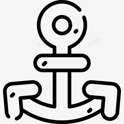 锚水手20直线型图标svg_新图网 https://ixintu.com 水手 直线 线型