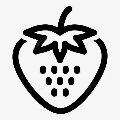 草莓甜点水果夏季水果图标svg_新图网 https://ixintu.com 夏季 水果 甜点 草莓 蔬菜