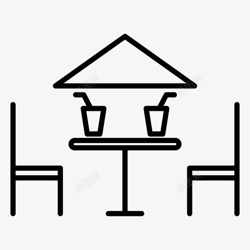露台咖啡厅酒店图标svg_新图网 https://ixintu.com 咖啡厅 夏季 酒店 露台