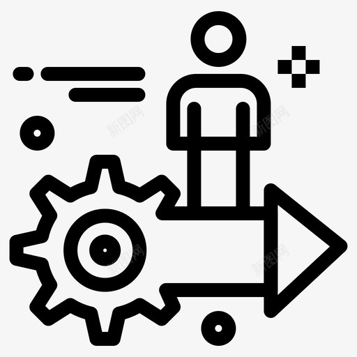 设置箭头装备图标svg_新图网 https://ixintu.com 人 人才管理 用户 箭头 装备 设置