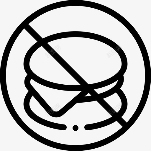 不吃快餐68号健身房直线型图标svg_新图网 https://ixintu.com 68号 不吃 健身房 吃快餐 直线 线型