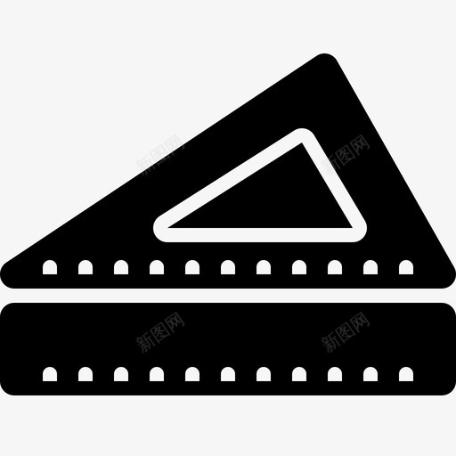 方格设备测量图标svg_新图网 https://ixintu.com 三角形 文具 方格 测量 设备