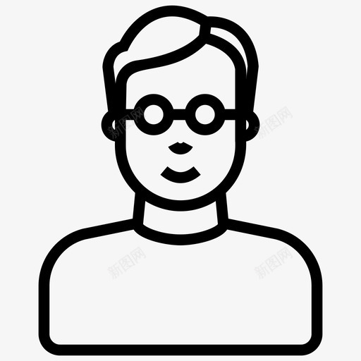 成人头像男孩现代人图标svg_新图网 https://ixintu.com 一套化身笑脸线矢量图标 年轻男孩 成人头像 现代人 男孩