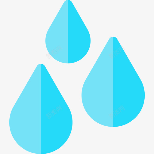 水滴天气206平坦图标svg_新图网 https://ixintu.com 天气 平坦 水滴